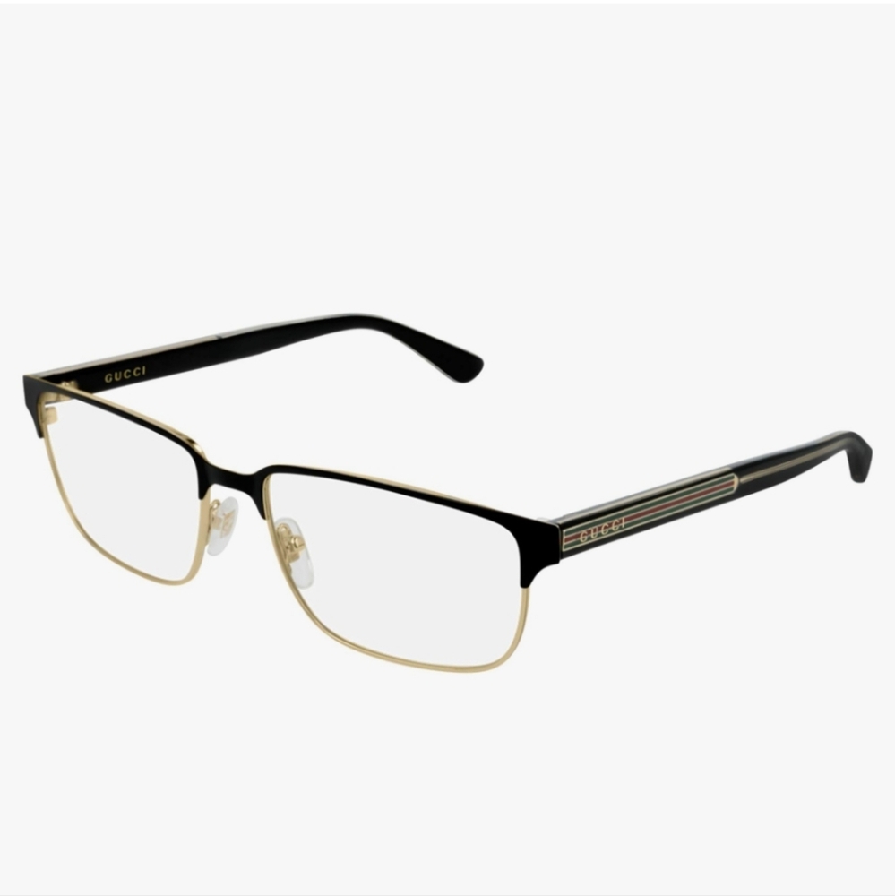 Authentic Gucci Black and Gold Optical Frames